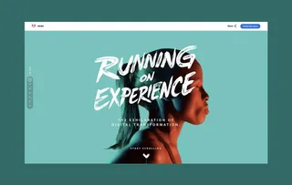 Abode homepage hero header design