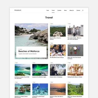 Travel blog design concept