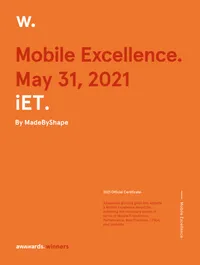 Certificate iet mobile excellence