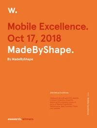 Certificate madebyshape 1 mobile excellence