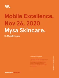 Certificate mysa skincare mobile excellence