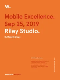 Certificate riley studio mobile excellence