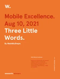 Certificate three little words mobile excellence