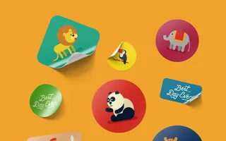 Best Day Ever Stickers Orange