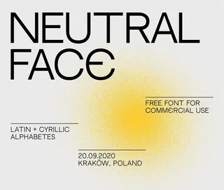 Neutral face typeface