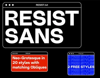 Resist Sans typeface