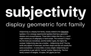 Subjectivity typeface
