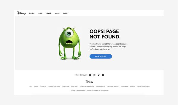 Disbey 404 The best 404 page designs | MadeByShape