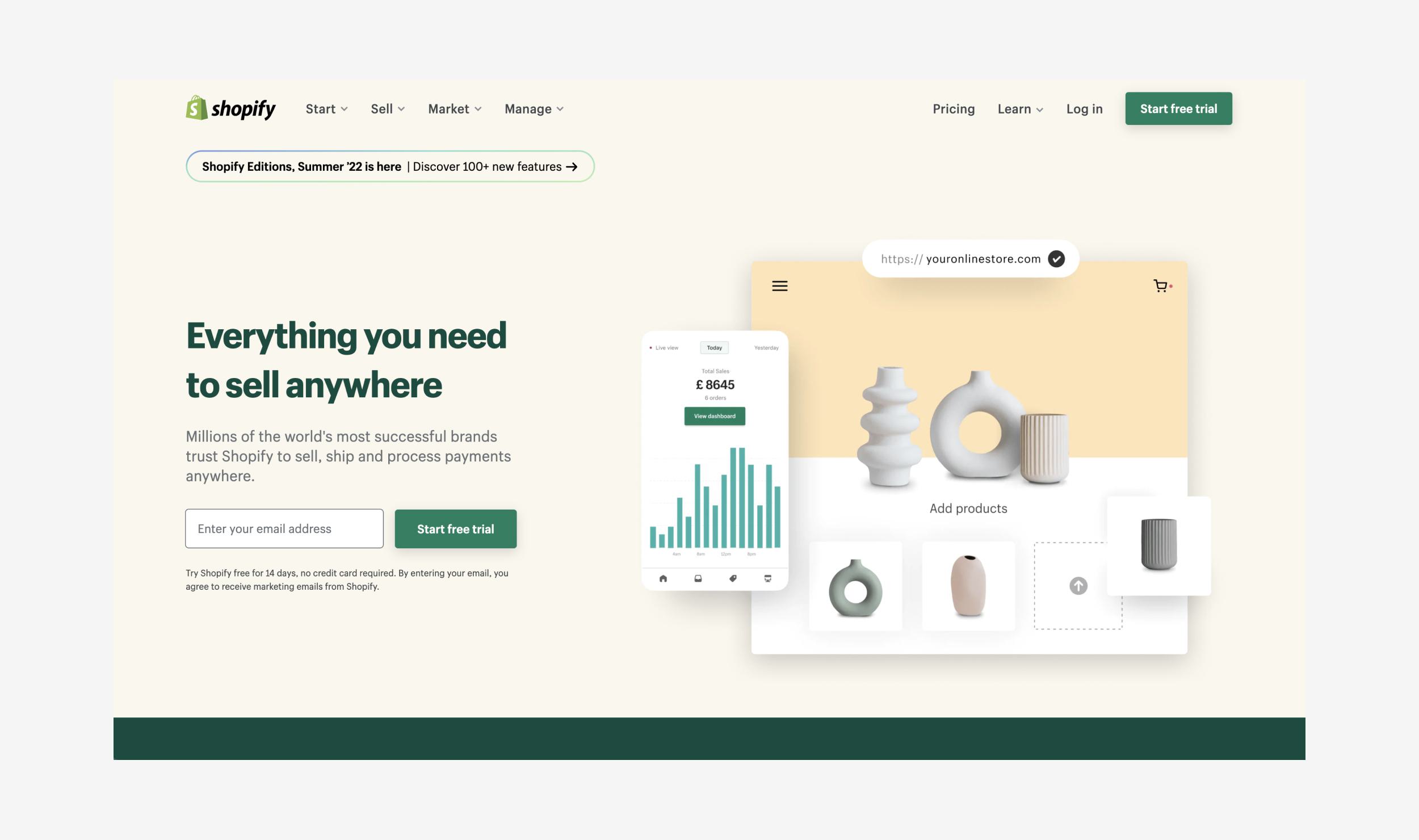 Shopify Website Landing Page