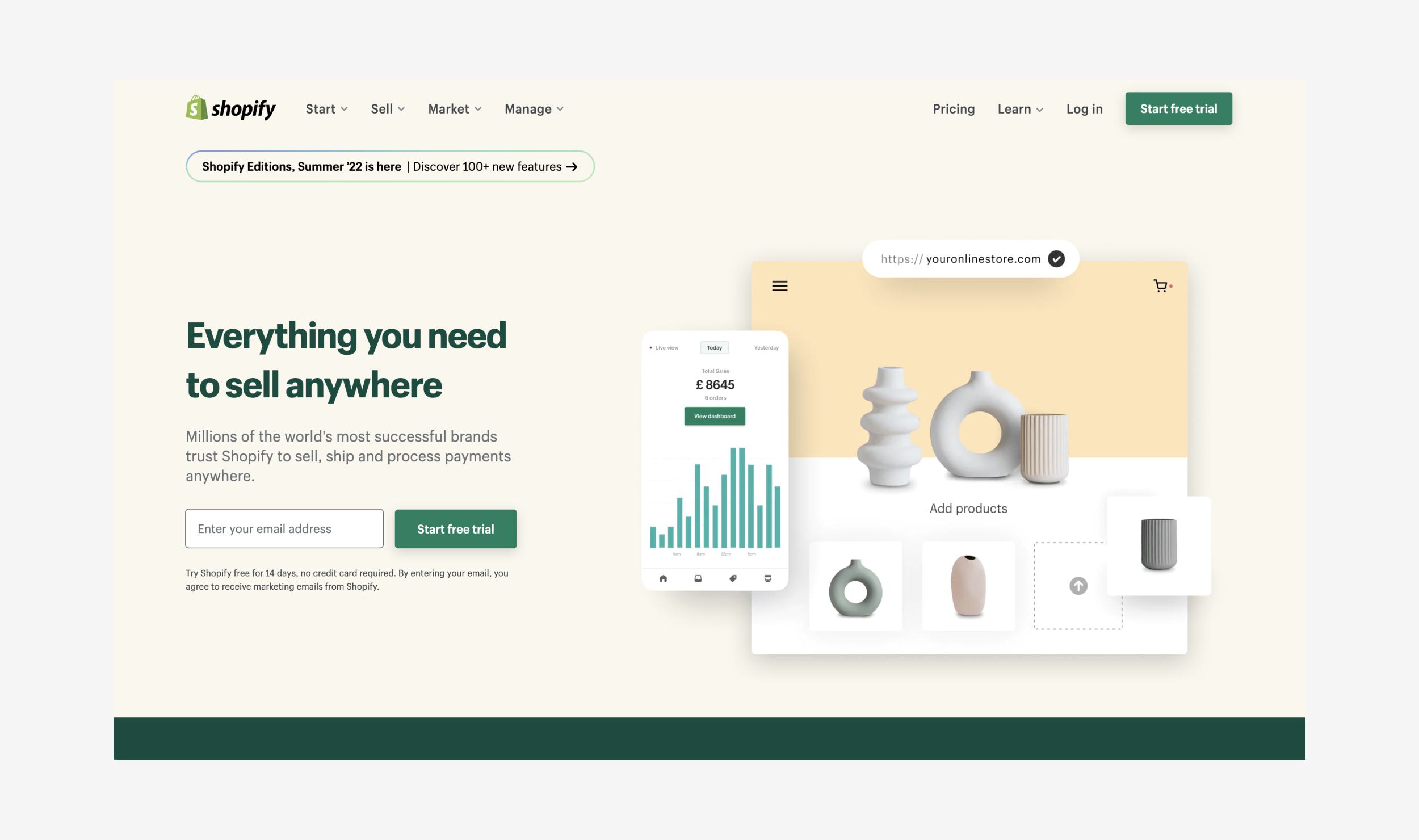 Shopify Website Landing Page