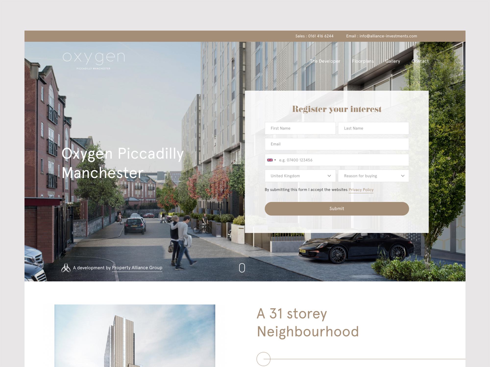 Alliance Oxygen Website Design