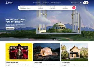 Airbnb website after
