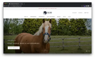 The big horse shop homepage hero header