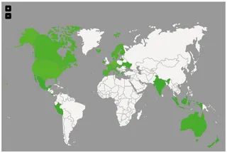 The green web foundation map